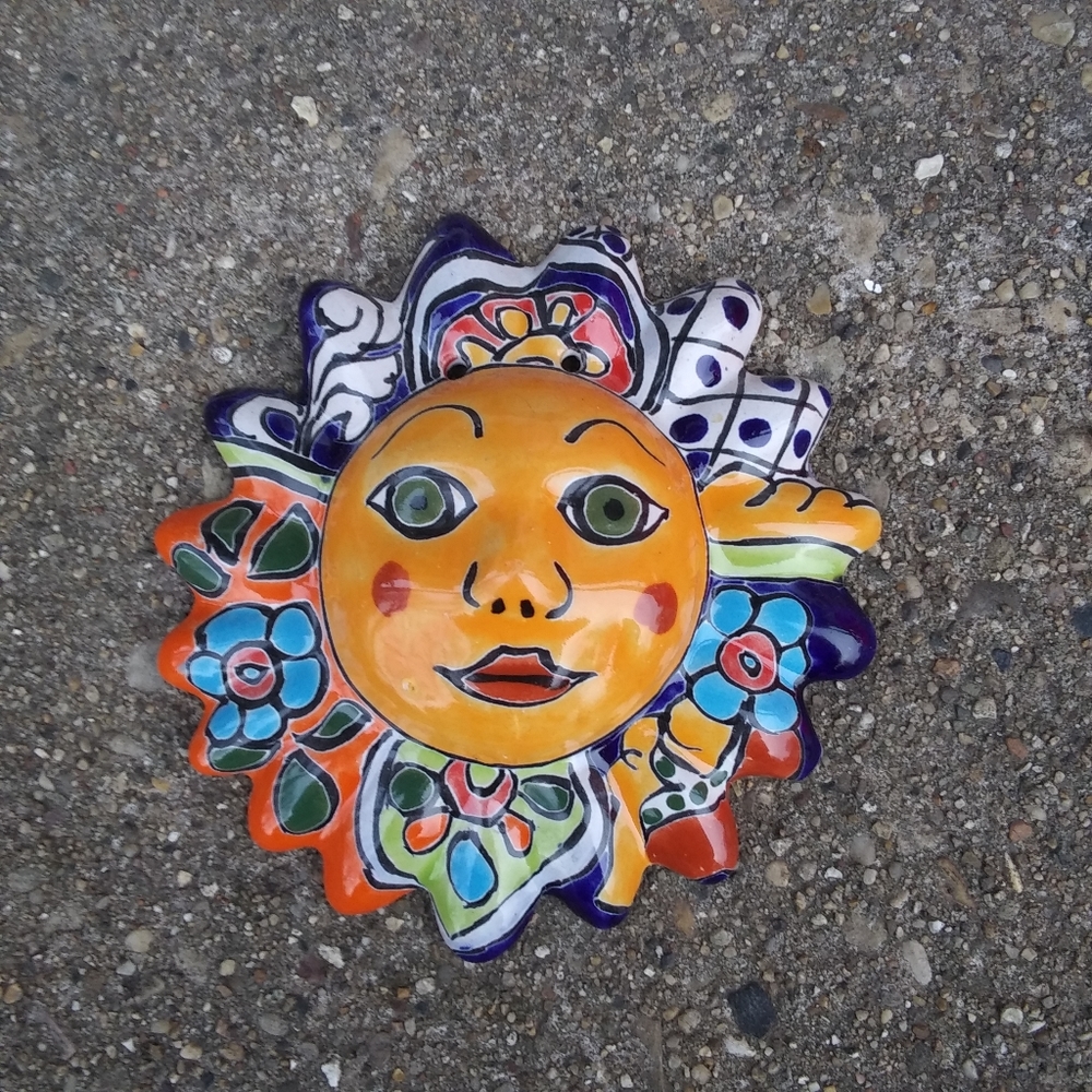 Mexican Sun Talavera Wall Decor/ Mask